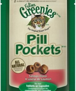 greenies feline pill pockets for cats natural soft cat treats, chicken flavor, 1.6 oz. pouch (45 treats)