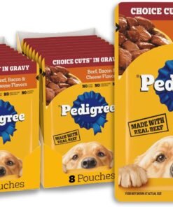 pedigree choice cuts in gravy wet dog food, adult soft wet dog food, variety pack, 3.5 oz. pouches, 30 count