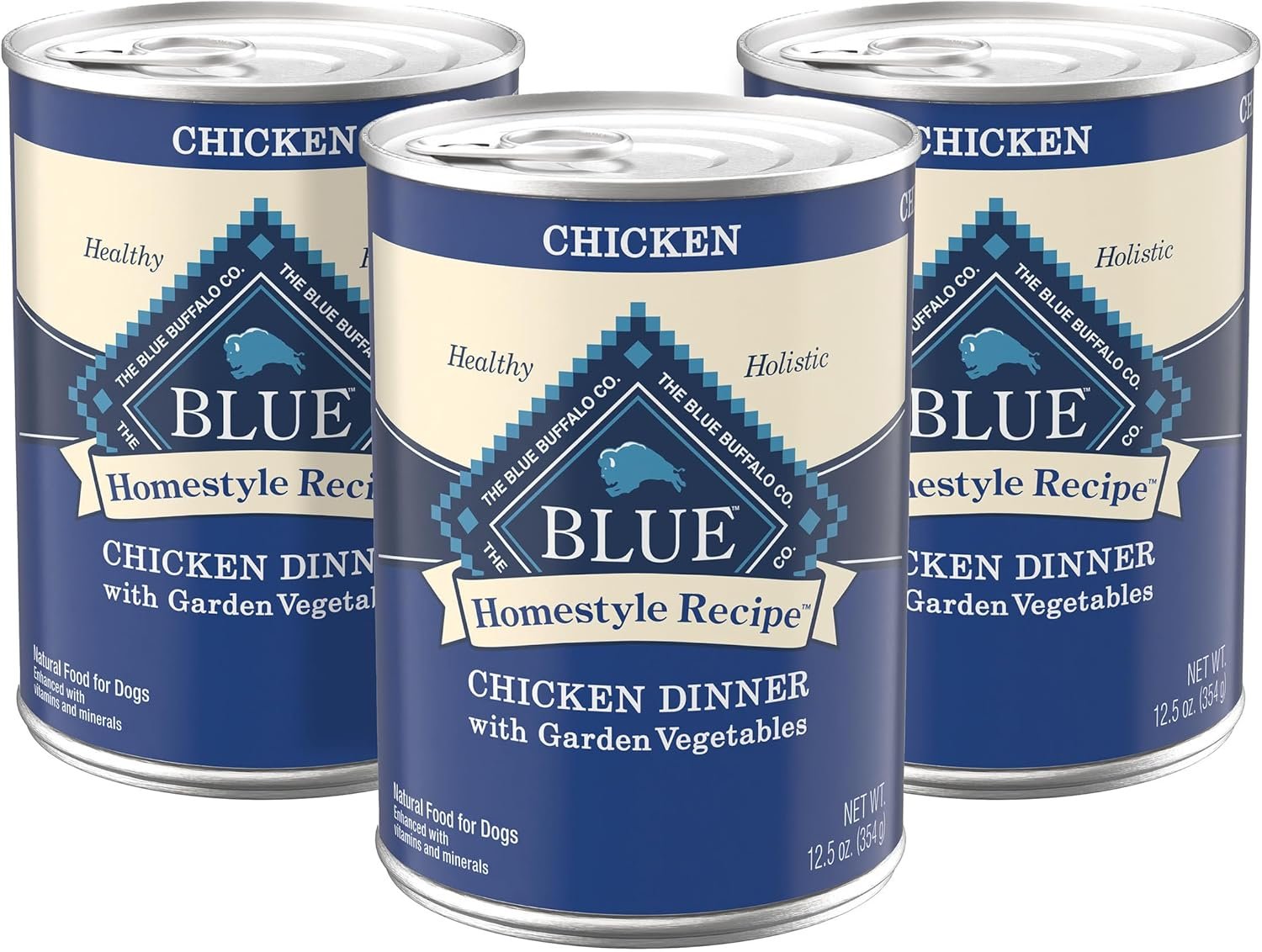 blue buffalo homestyle recipe chicken and turkey wet dog food for adult dogs, 12.5 oz. cans, 6 count variety pack blue buffalo homestyle recipe chicken and turkey wet dog food for adult dogs, 12.5 oz. cans, 6 count variety pack