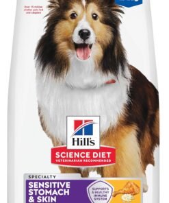 hill's science diet adult sensitive stomach & skin dry dog food, chicken, 30 lb. bag