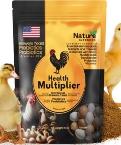 Brewer's Yeast + Probiotics + Niacin + Vitamins Supplement for Ducks, Chickens and Poultry. (Molt Recovery, Severe Stress, Egg Quality and Development) 10-Ounce Resealable Foil-Lined Pouch