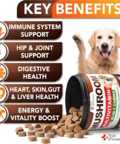 zesty paws dog multivitamin, chewable dog vitamins and supplements for hip & joints, skin & coat, omega 3 fish oil for dogs senior & puppy multivitamin chicken 90ct