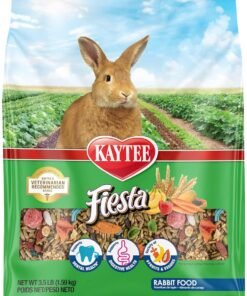 kaytee fiesta rabbit food, nutritious and fun blend, supports dental health and digestion, 3.5 pounds