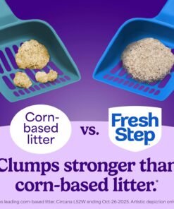 fresh step extreme clumping cat litter with febreze, multi cat odor control low dust litter for automatic litter boxes, 14 lb box