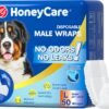 honey care all absorb a26 male dog wrap, 50 count, small
