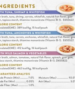 purina friskies wet cat food variety pack, shreds with beef, turkey and cheese dinner, chicken and salmon dinner, and with ocean whitefish and tuna (pack of 40) 5.5 oz. cans