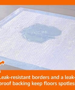 leak proof dog and puppy potty training pee pads with quick dry 5 layer super absorbent surface for dog training, floor protection, regular size 22x22